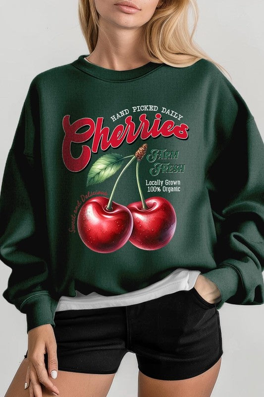 Farm Fresh Cherries Graphic Plus Sweatshirts