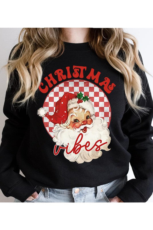 Christmas Vibes Unisex Fleece Graphic Sweatshirt