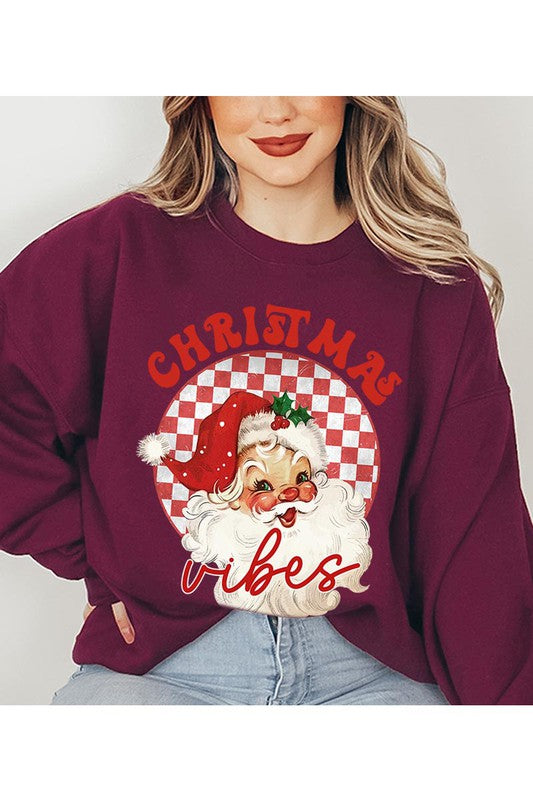 Christmas Vibes Unisex Fleece Graphic Sweatshirt