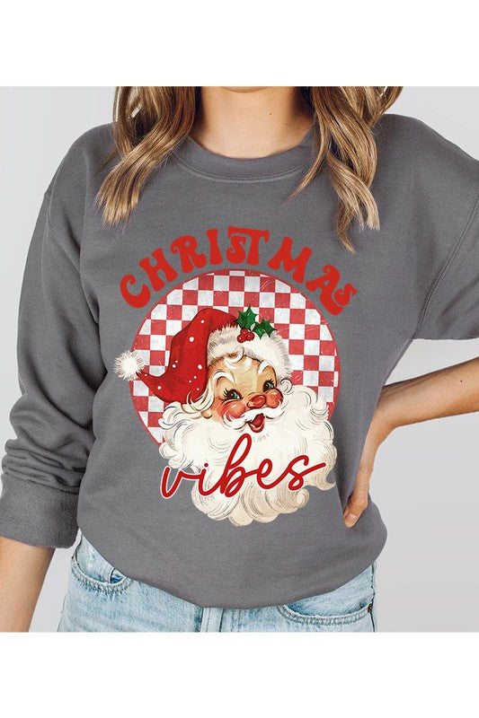 Christmas Vibes Unisex Fleece Graphic Sweatshirt