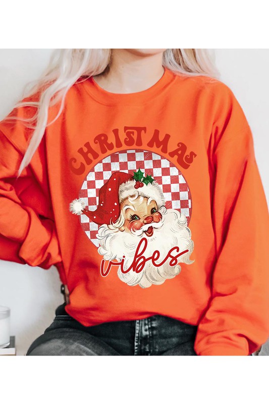 Christmas Vibes Unisex Fleece Graphic Sweatshirt