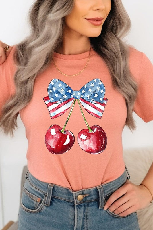 Bow America Cherry Graphic Plus Tee