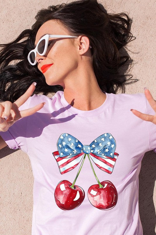 Bow America Cherry Graphic Plus Tee