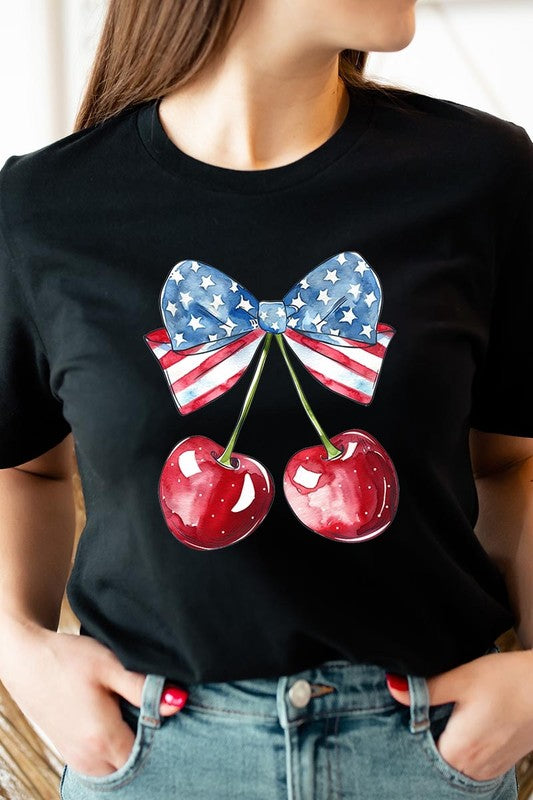 Bow America Cherry Graphic Plus Tee