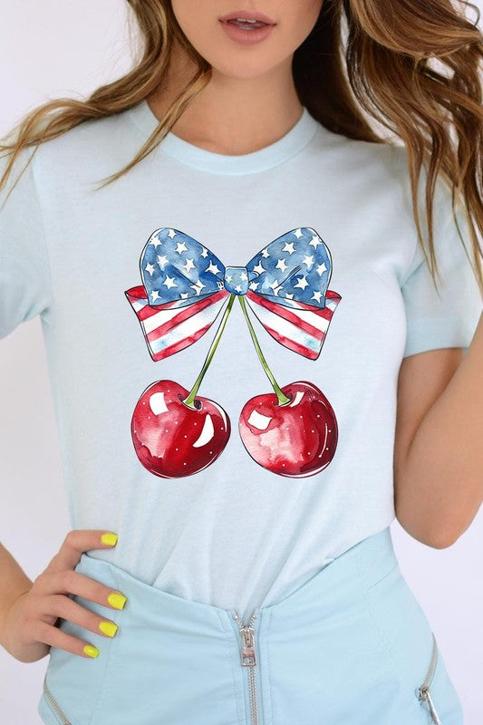 Bow America Cherry Graphic Plus Tee