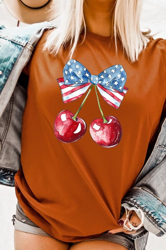 Bow America Cherry Graphic Plus Tee