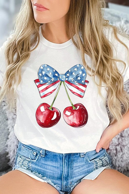 Bow America Cherry Graphic Plus Tee