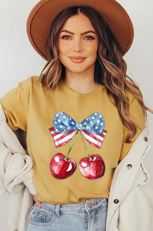 Bow America Cherry Graphic Plus Tee