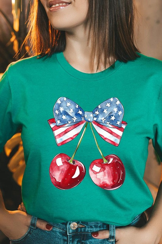 Bow America Cherry Graphic Plus Tee