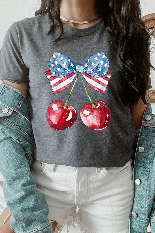 Bow America Cherry Graphic Plus Tee