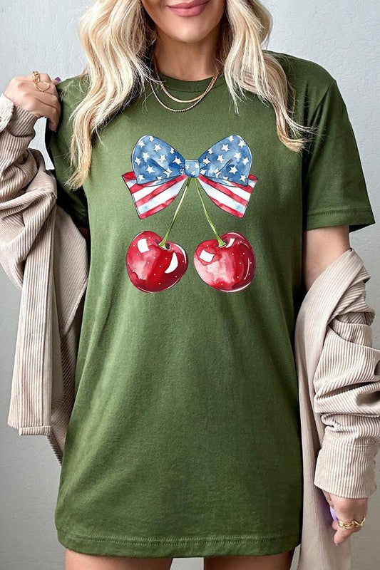 Bow America Cherry Graphic Plus Tee