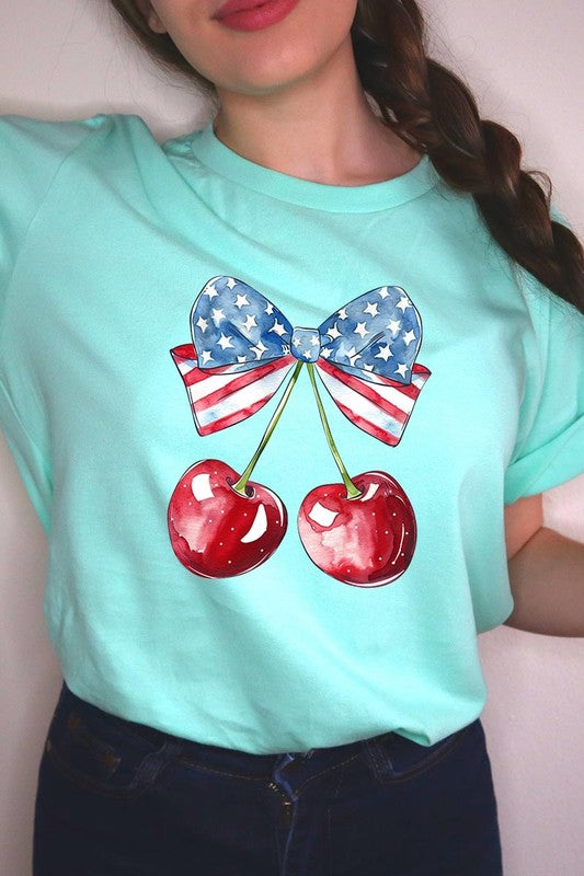 Bow America Cherry Graphic Plus Tee