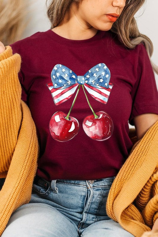 Bow America Cherry Graphic Plus Tee