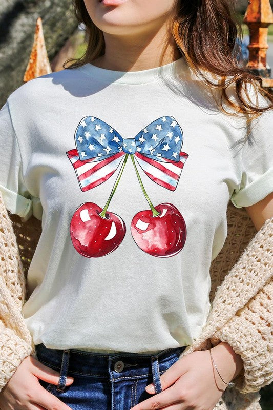 Bow America Cherry Graphic Plus Tee