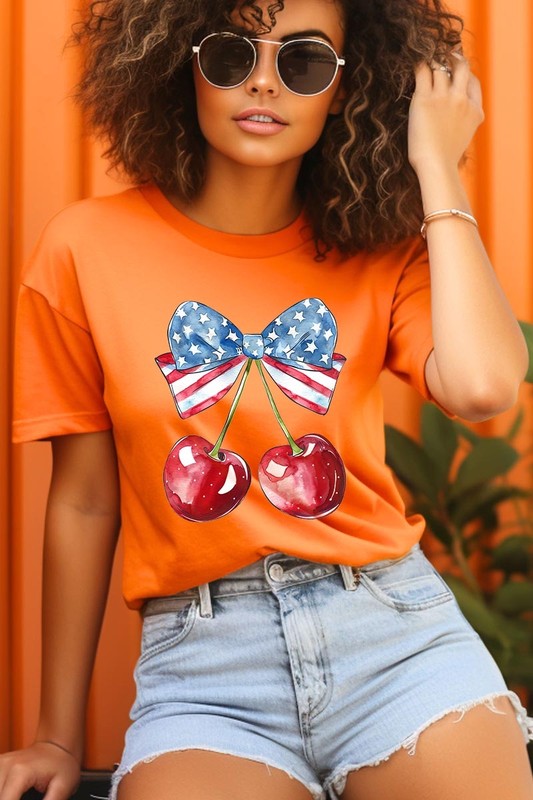 Bow America Cherry Graphic Plus Tee