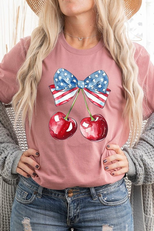 Bow America Cherry Graphic Plus Tee