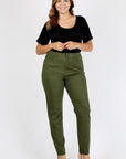 Plus Size High Waist Solid Stretch Jeans Pants