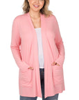 Zenana Plus Slouchy Pocket Cardigan - My Pampered Life Seattle