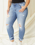 Plus Kan Can USA Mid Rise Ankle Skinny Jeans