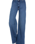 O2 Denim Western Wide Leg Jeans