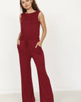 Plus Solid Draw String Pocket Jumpsuit