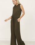 Plus Solid Draw String Pocket Jumpsuit