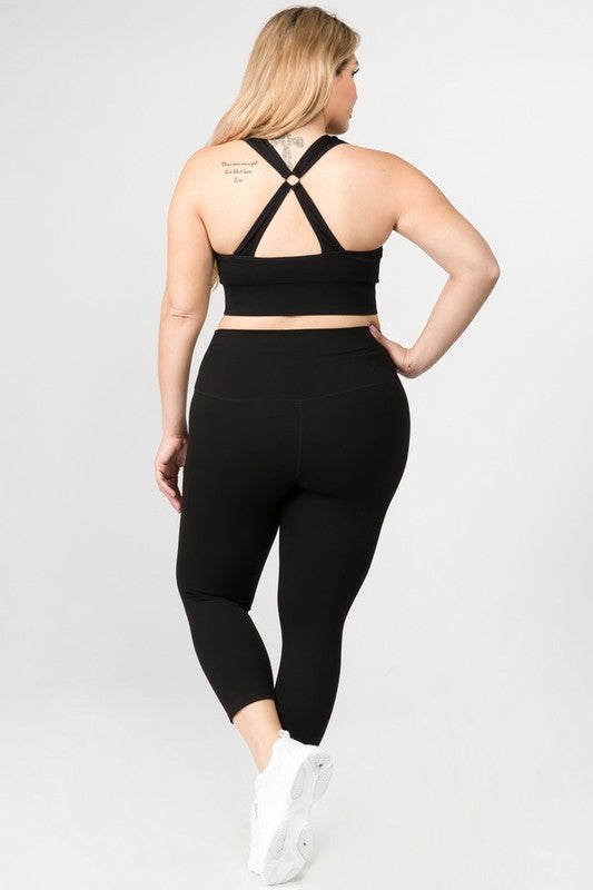 Yelete Buttery Soft Capri Activewear  Leggings