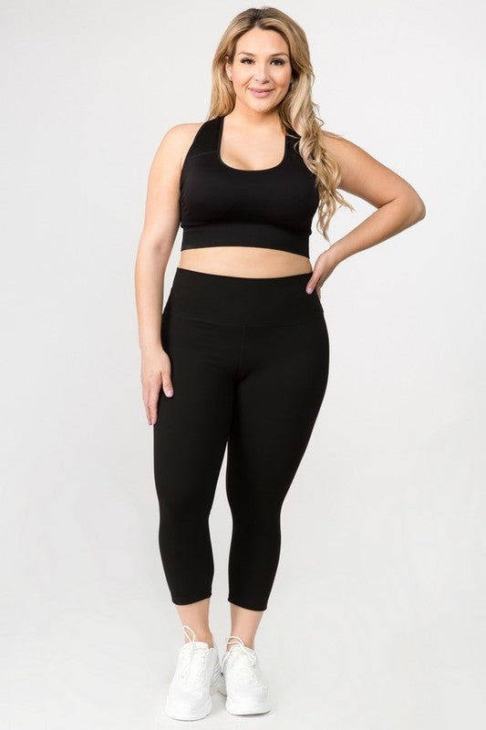 Yelete Buttery Soft Capri Activewear  Leggings