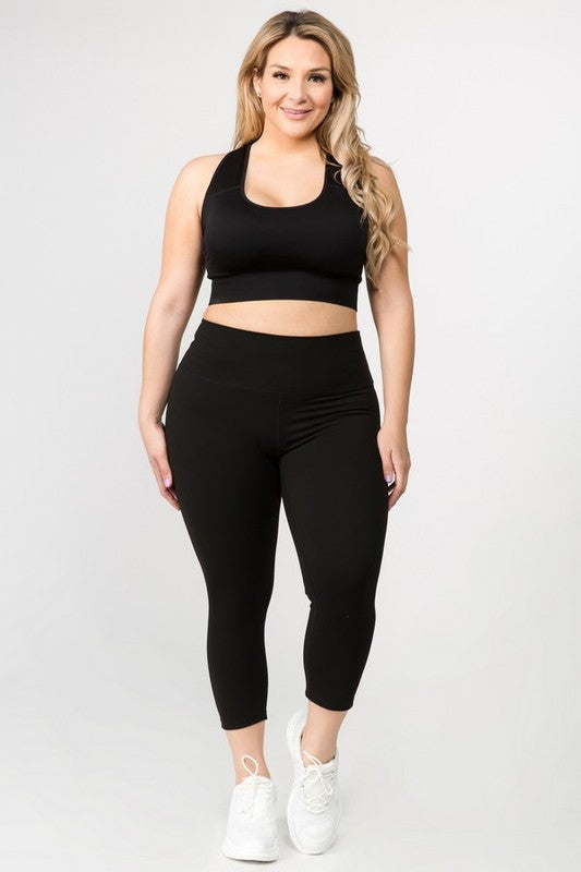 Yelete Buttery Soft Capri Activewear  Leggings