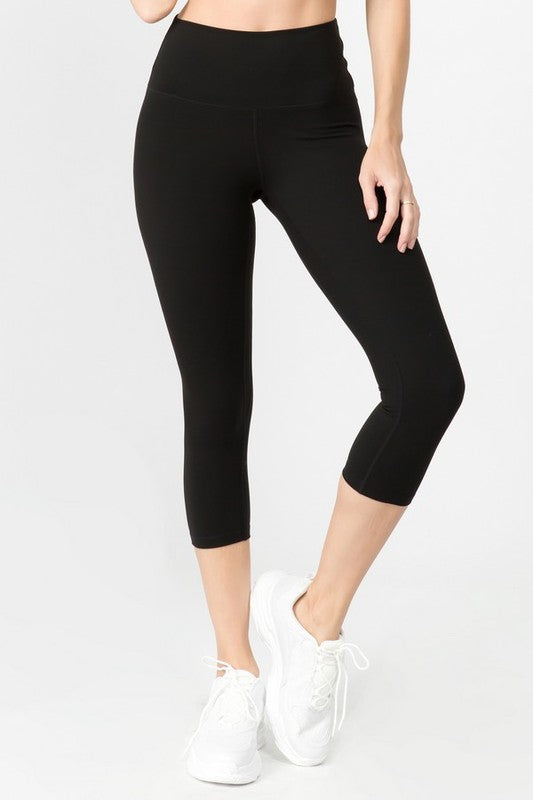 Yelete Buttery Soft Capri Activewear Leggings