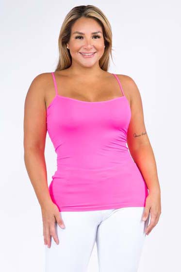 Yelete Seamless Long Spaghetti Strap Long Camisole Top