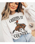 Creepin It Country Unisex Fleece Sweatshirt