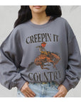 Creepin It Country Unisex Fleece Sweatshirt