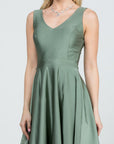 La Scala Sleeveless Dalia Flared Tricot Dress