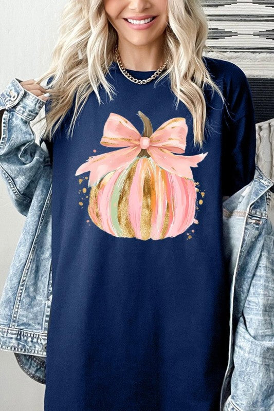 Brushstroke Pumpkin Graphic Plus Heavy Cotton Tee