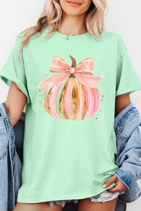 Brushstroke Pumpkin Graphic Plus Heavy Cotton Tee