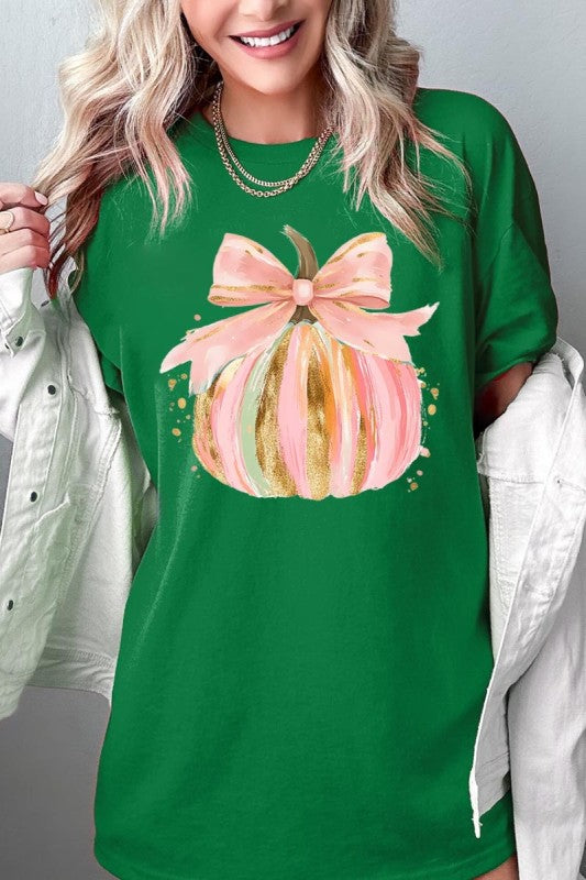 Brushstroke Pumpkin Graphic Plus Heavy Cotton Tee