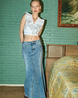 Artemis Vintage |Kayla Denim Maxi Skirt