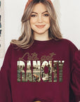 Get Ranchy Oversized Graphic Fleece Sweatshirts