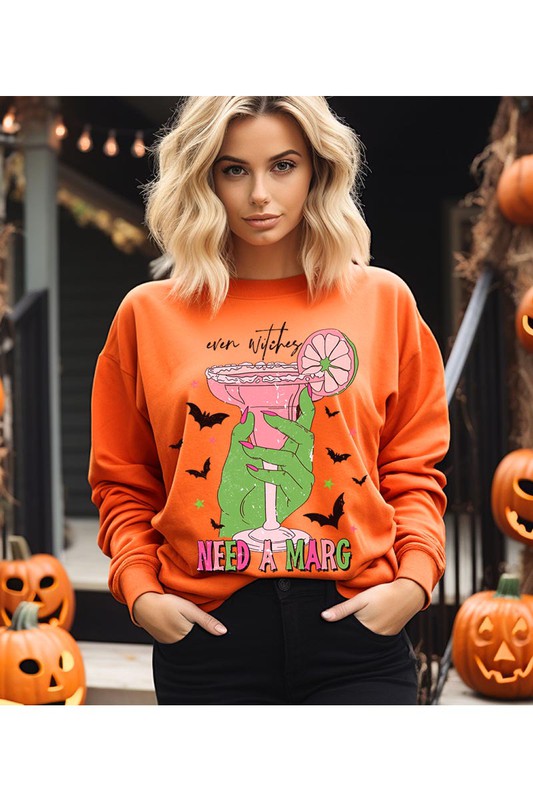 Even Witches Need a Margarita Unisex Fleece Sweatshirt