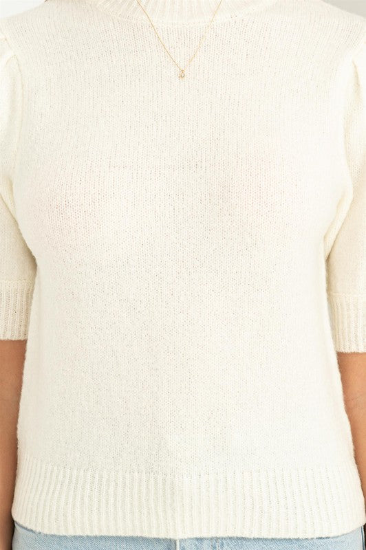 HYFVE Lovely Embrace Puff Sleeve Sweater - Online Only