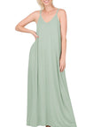 Zenana V-Neck Cami Dress in Multiple Colors