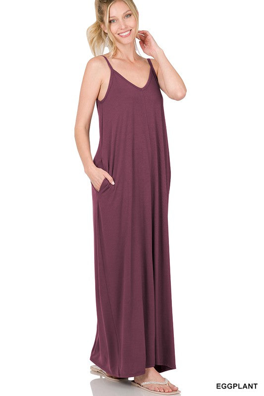 Zenana V-Neck Cami Dress in Multiple Colors – My Pampered Life Seattle