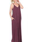 Zenana V-Neck Cami Dress in Multiple Colors - My Pampered Life Seattle