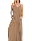 Zenana V-Neck Cami Dress in Multiple Colors - My Pampered Life Seattle