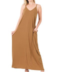 Zenana V-Neck Cami Dress in Multiple Colors - My Pampered Life Seattle