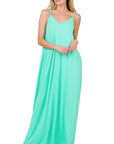 Zenana V-Neck Cami Dress in Multiple Colors