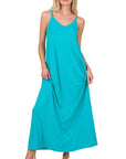 Zenana V-Neck Cami Dress in Multiple Colors - My Pampered Life Seattle