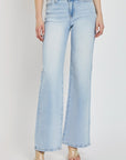 RISEN Full Size Wide Leg V Dipped Front Waist Jeans