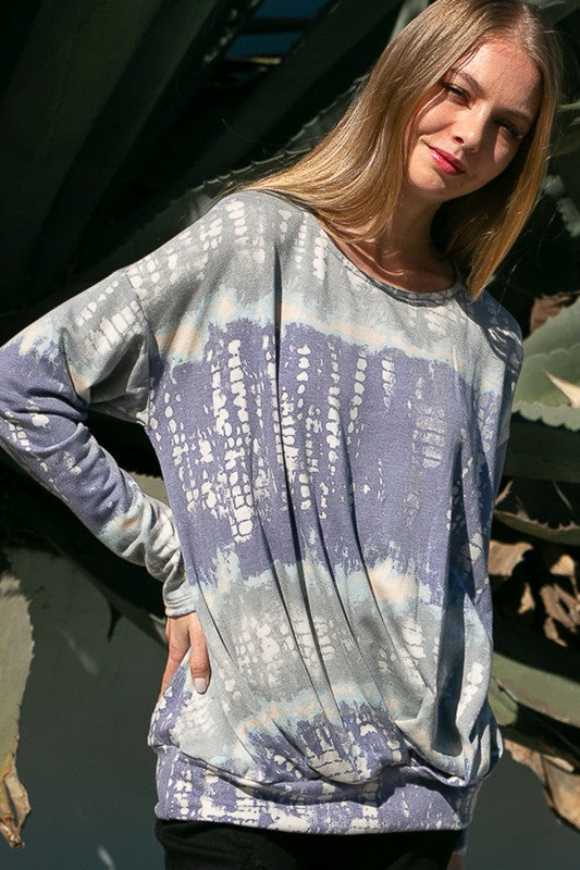 e Luna PLUS Bamboo Tie Dye Sweatshirt